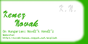 kenez novak business card